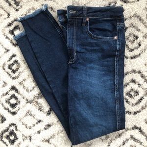 Free People Raw High Rise Jegging | Deep Indigo